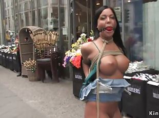 Big breast slave bitch in public fornicating