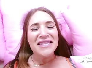 grande, orgasmo, cona-pussy, chupanços, pénis-grande, interracial, casting, pov, loira, apertado