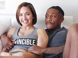 Xander Jordan FUCKS Lindsey Alan - interracial couple sex