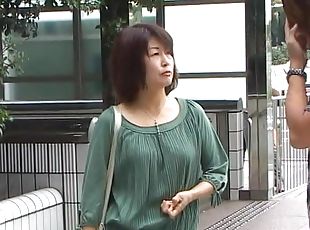 Japanese MILF moans while her hairy pussy is being licked