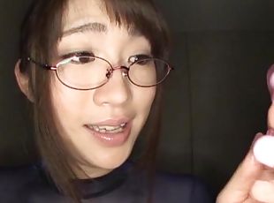 Nonomiya Misato with hairy pussy and natural tits having fun