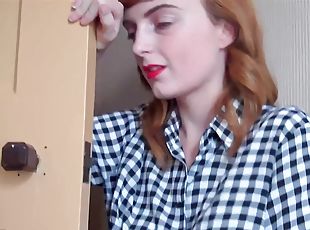 British redhead Lola Gatsby wanks and sucks me off before i cum in ...