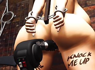 gros-nichons, fou, 3d, gros-seins