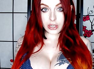 Kinky redhead with tattooed tits Miss Carlie JOI