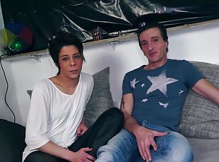 Skinny german real girlfriend try first time