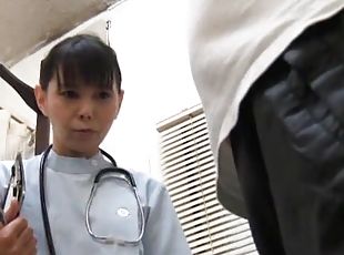 azijski, medicinske-sestre, japanci, par, prirodno, nastran, uniforma, kurac