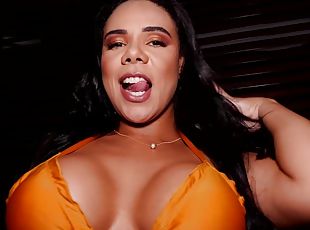 Huge tits curvy latina amateur Pamela Santos ass fucked after hot o...