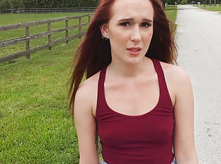 Ginger Cutie Is Ready To Suck At The Street BlowJobs 