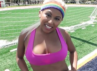 Latina Loses Her Wager - tennis star Desiree Lopez gives sloppy POV...