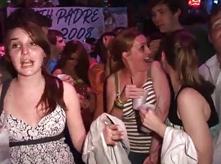 Girls Flashing Hooters During Huge Club Party With Mtv Djs And Behi...