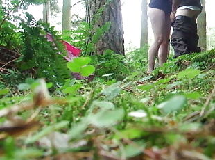Amateur couple in the woods
