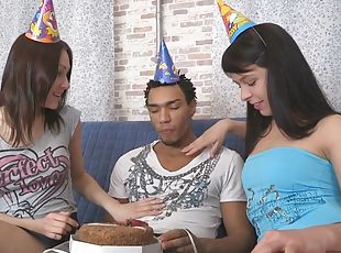 Sweet Surprise For A Birthday Boy - Threesome Sex