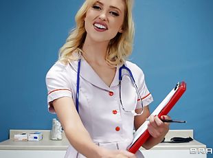 pielęgniarka, gwiazda-porno, pov, szpital, uniform, kutas