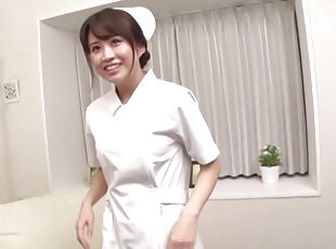 infirmière, chatte-pussy, japonais, couple, doigtage, rasé, uniformes, brunette