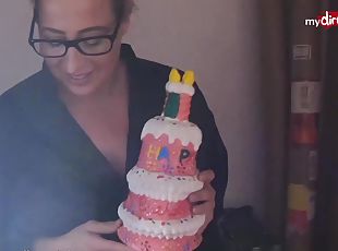 MILF surprises her young birthday boy with anal
