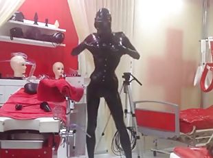 Spending some time at the amazing latex/rubber dungeon Studio Black...