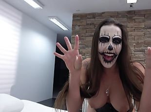 Halloween ass fuck and deepthroat from slutty babe Mea Melone