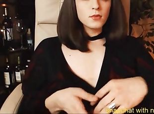 masturbation, transsexuelle, webcam, belle, solo
