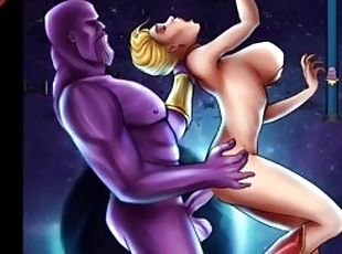 Captain Marvel gets fucked by Thanos