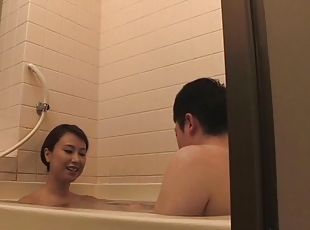 banyo-yapma, babe, oral-seks, japonca, çift, mükemmel
