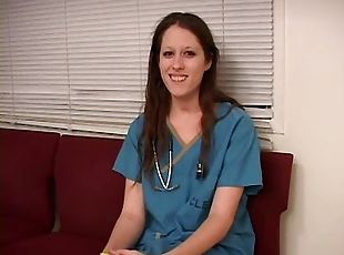 Horny nurse Krystal is ready for her partner's engorged dong