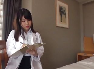 sygeplejerske, fisse-pussy, skønheder, japans, pæn, uniform, brunette