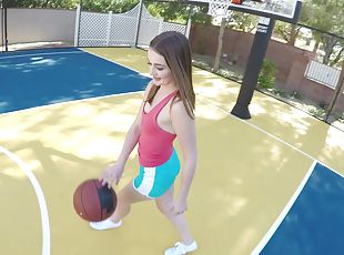 Doing some sport with Danni Rivers before drilling her pussy