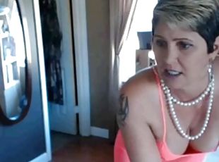 Horny milf with sexy body teasing on the webcam