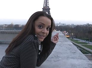 Pretty Parisian brunette with big boobs, Liza Del Sierra, gets down...