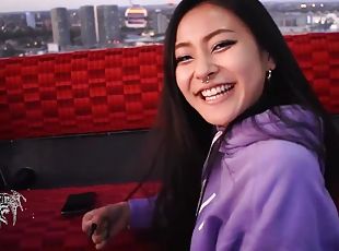 Asian lil rae rae b4 she fucked up her face - POV oral sex