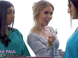 New Hire Training Turns Into Threesome During Lena Paul's Inspectio...