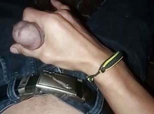 I am a young man 18+ years old masturbating in jeans in my friends ...