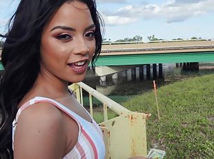 Reel 'Er In - pretty young Latina Maya Bijou in hookup scene outdoors