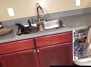 Msnovember get naked in kitchen & freaky spreading ebony ass