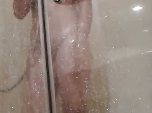 bañando, ducha, oculto