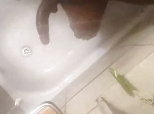 vannis, masturbatsioon, amatöör, suur-munn, mustanahaline, dušš, soolo, munn