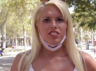 GERMAN SCOUT - SKINNY BLONDE LATINA GIRL I STREET PICKUP IN JEANS H...