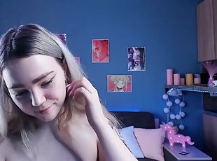 store-patter, amatør, teenager, webcam, storbarmet, solo, storbarmet-teenager