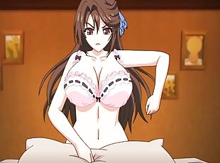 Busty hentai maid hard doggysyle poked by her master