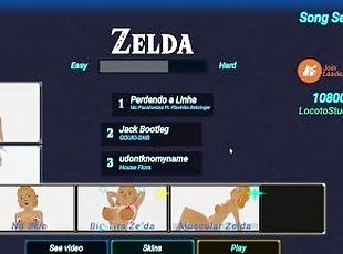 Gameplay MOTK Zelda Big Tits Masturbating herself with her fingers