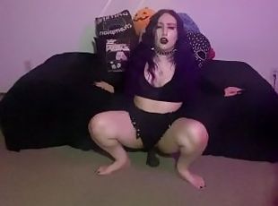 Purple Hair Big Titty Goth PAWG Gets Slutty On Some BBC Dildo - Kit...