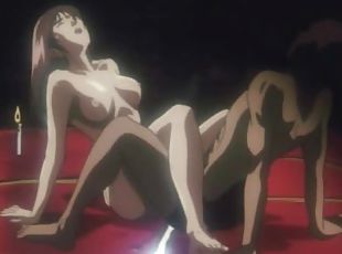 Hentai girl riding a dick in the ritual sex