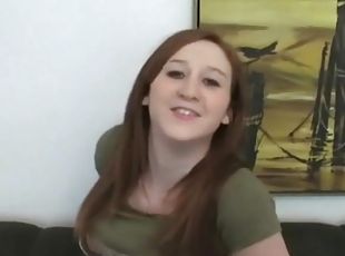 Thong-clad teen with big tits enjoying a mind-blowing vibrator fuck
