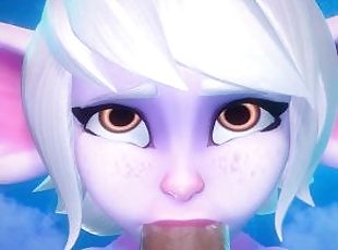 YORDLE TRISTANA DRY YOUR BALLS AND SWALLOW ALL YOUR WARM AND THICK ...