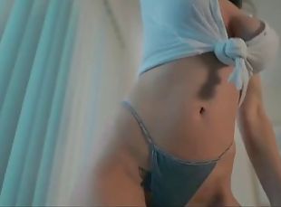 masturbación, amateur, webcam, culazo, a-solas, morena