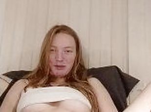 Sexy blonde milf dirty talk roleplays neighbour fantasy while mastu...