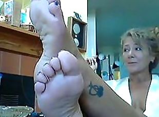 Sensual Blonde Mature Loves Bragging About Her Sexy Feet
