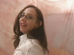 CUM ON HER GLASSES FOR FREE ON CREAMYPORN