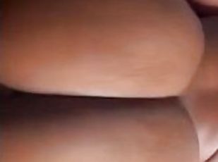 cul, amateur, ébène, énorme-bite, milf, ejaculation-interne, belle-femme-ronde, butin, point-de-vue, bite