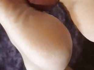 Footjob with my huge cock. The start of good things to cum......????